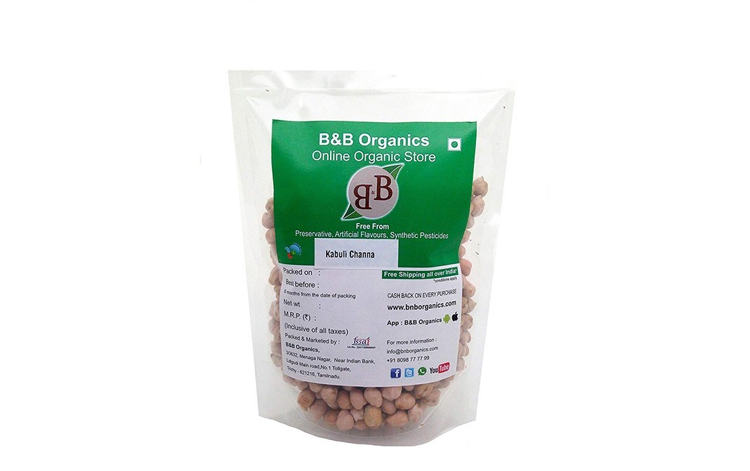 B&B Organics Kabuli Channa    Pack  2 kilogram